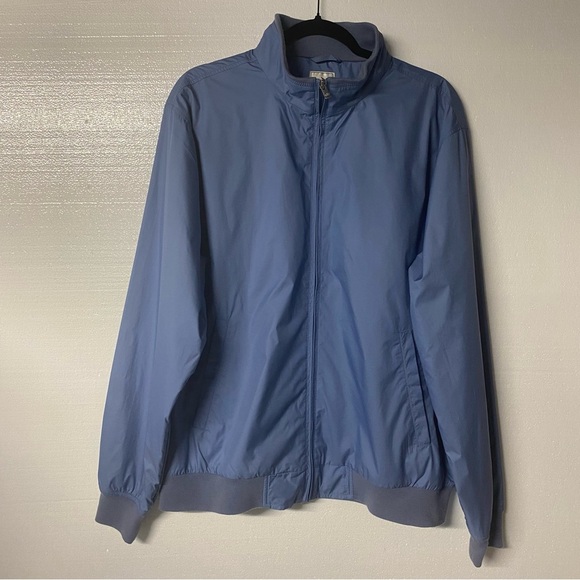 Peter Miller Jacket Men L Light Blue Golf Rain Coat Outerwear Athletic Full Zip